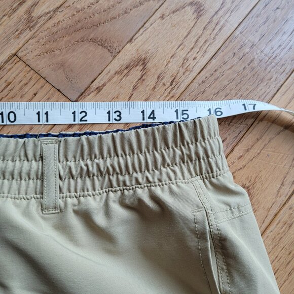 Hollywood The Jean People Men’s XL Tan Pull On Elastic Waist Tan Shorts - Picture 7 of 9